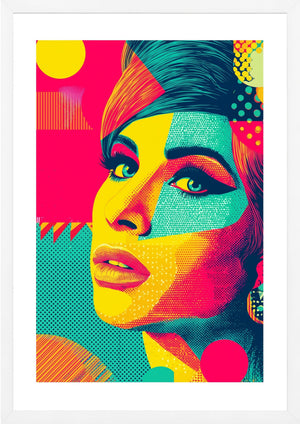 Amy Winehouse pop art print multi colour