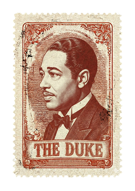 Duke Ellington on a postage stamp wall art print unframed