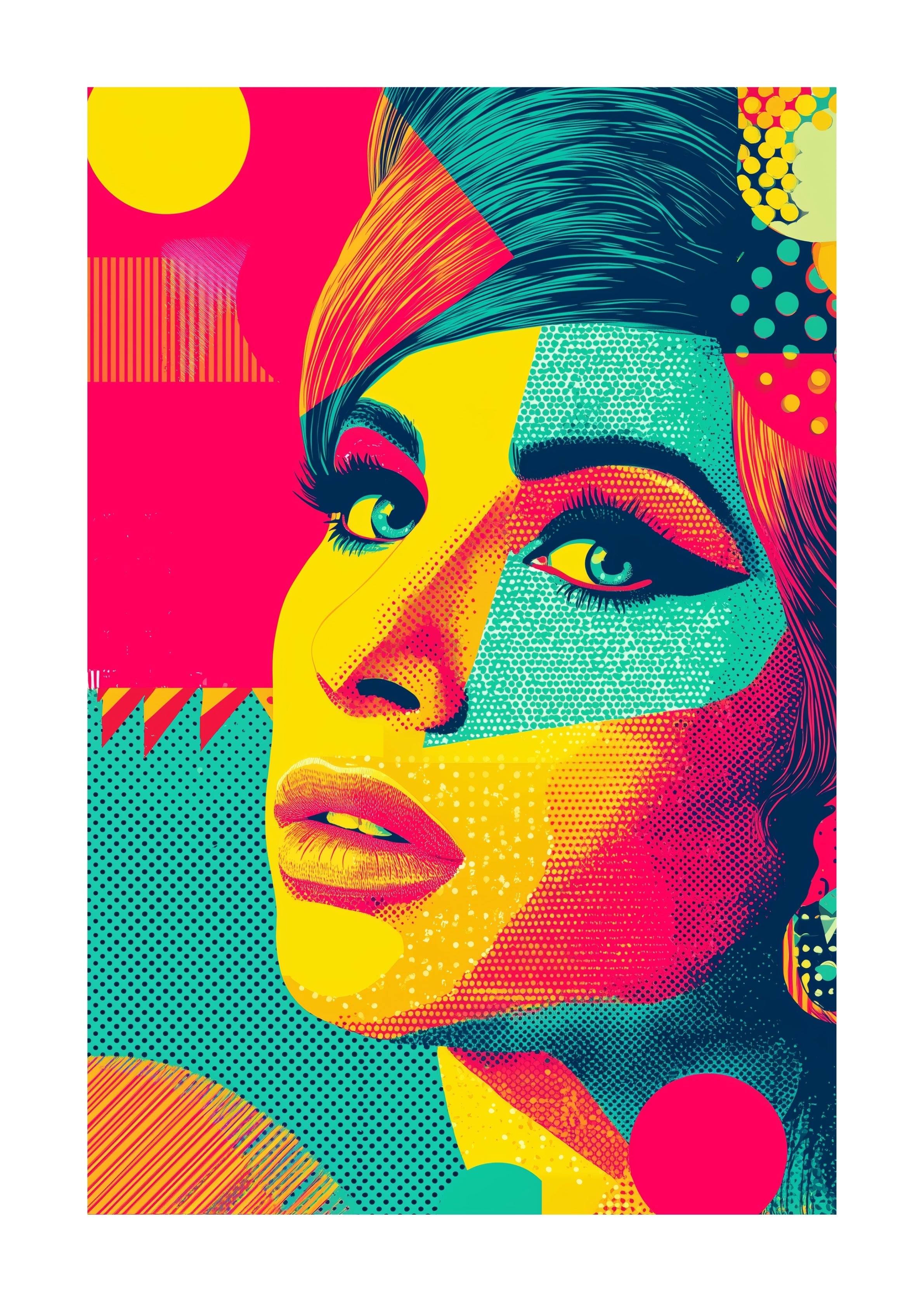Amy Winehouse pop art print multi colour