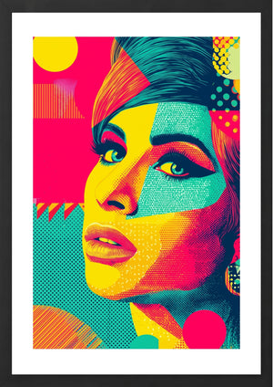 Amy Winehouse pop art print multi colour