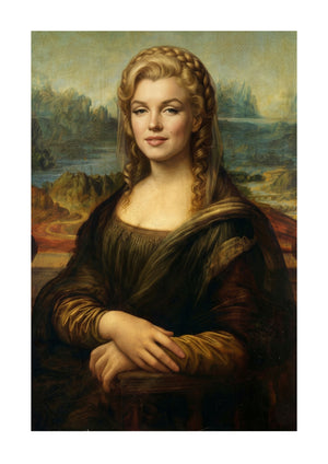 Marilyn Monroe as Mona Lisa art print unframed