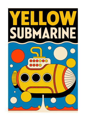 Yellow submarine drawing poster